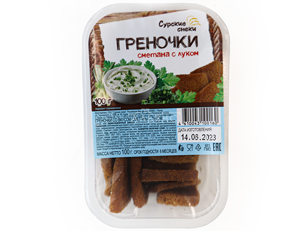 Сурские гренки Сметана с луком (100 гр) в Северодвинске