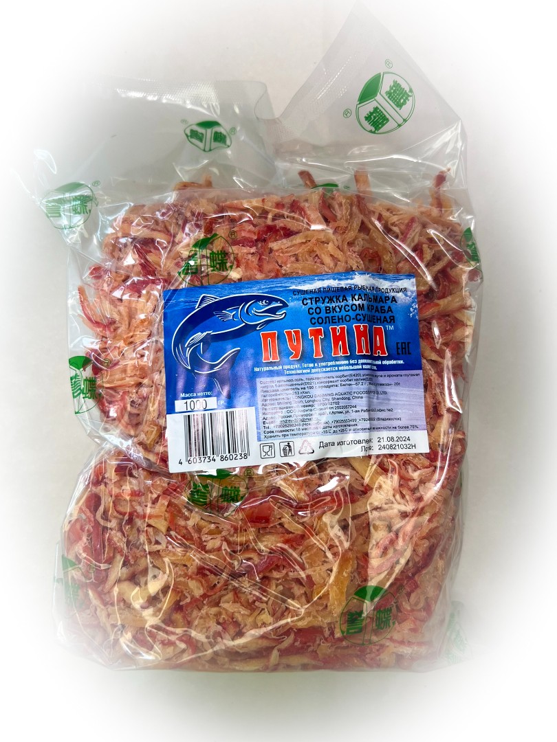 Кальмар стружка со вкусом краба "Розовая" (ПУТИНА) в Северодвинске